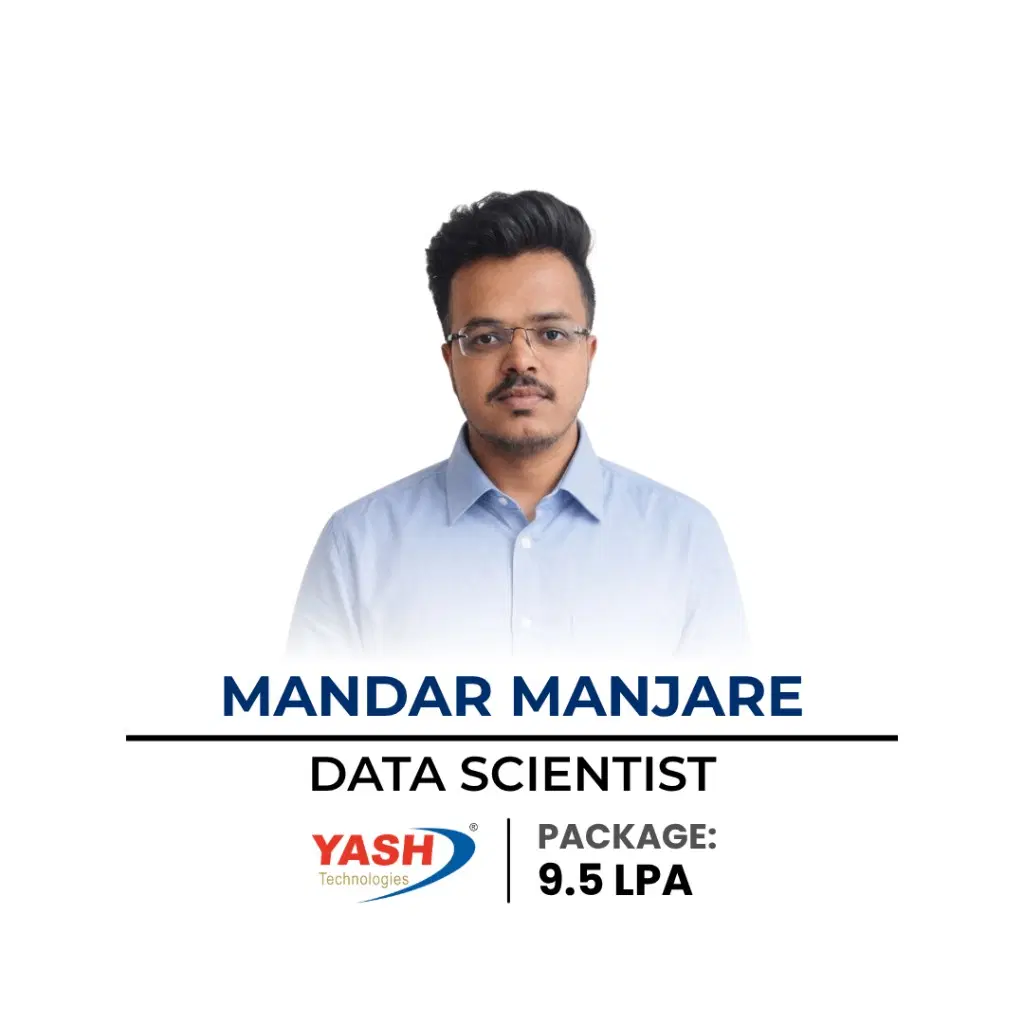 Mandar Manjare — Data Scientist at YASH Technologies, 9.5 LPA