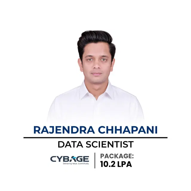 Rajendra Chhapani — Data Scientist at Cybage, 10.2 LPA